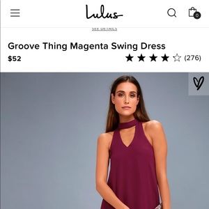 Lulu’s Groove Thing Magenta Swing Dress